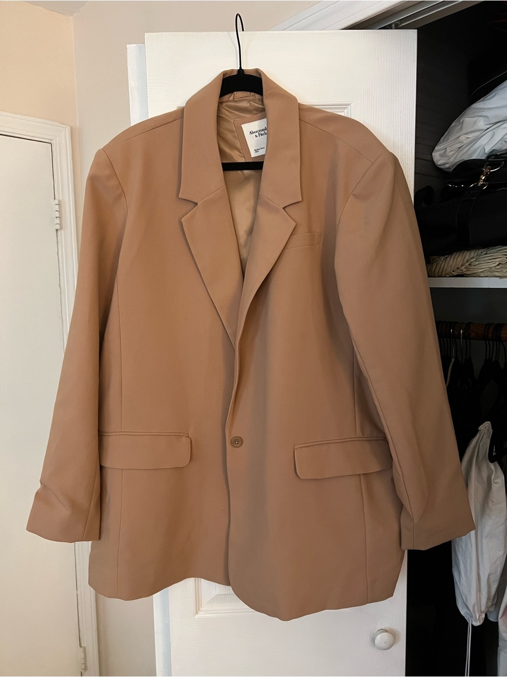 Abercrombie & Fitch Women's Camel Blazer Jacket